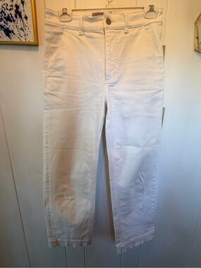Everlane White Cropped Straight Regular Jeans